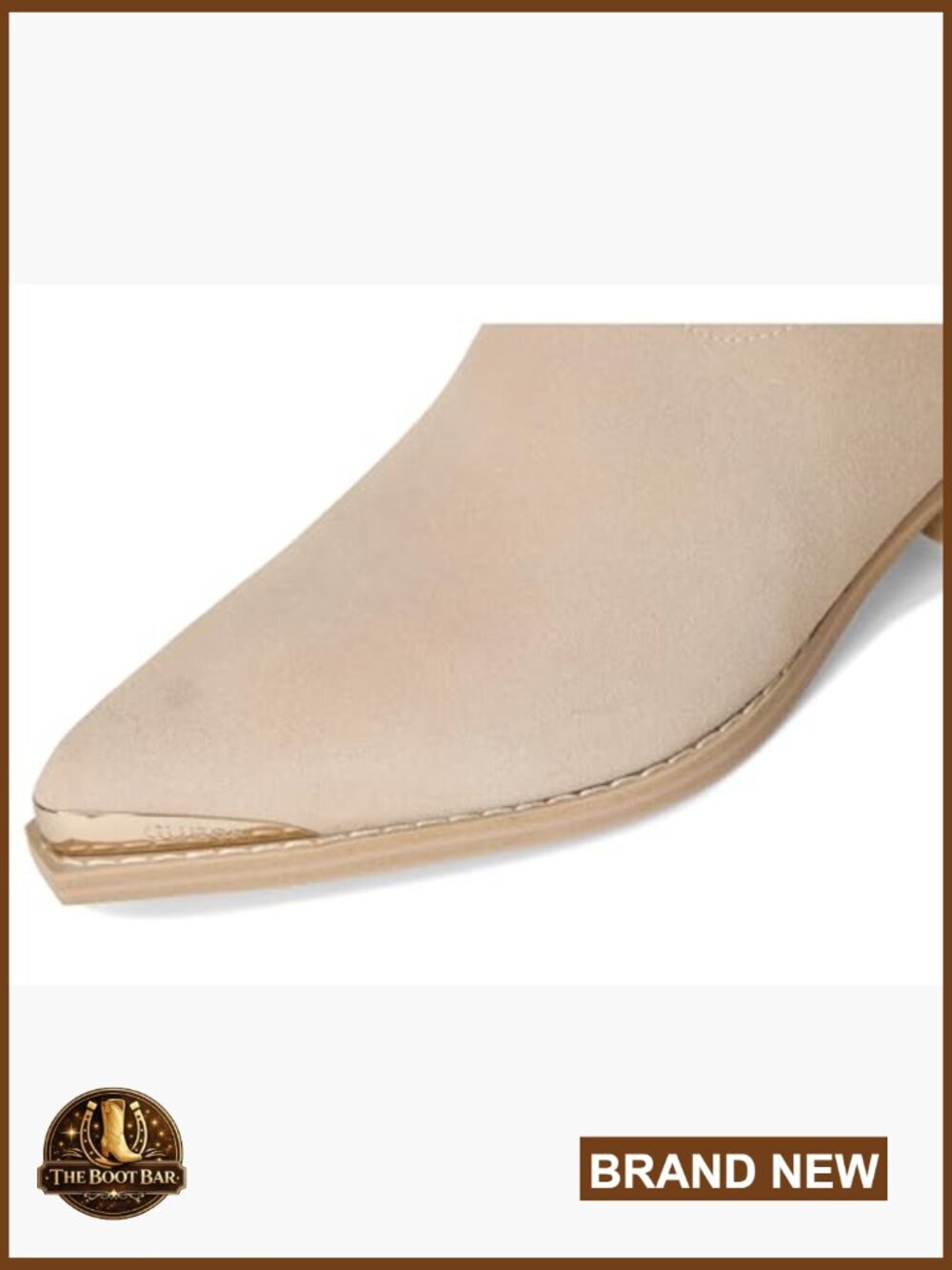 Suede Ankle Booties with Western Style Pull-On Chelsea Boots Block Heel - Picture 7 of 7